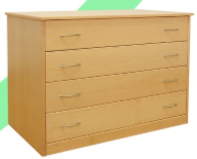 CÓMODA DE QUARTO C/QUATRO GAVETAS