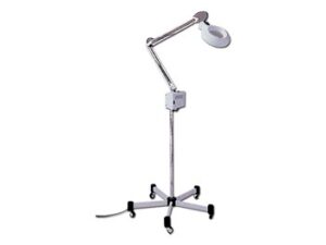 LUPA COM LUZ FRIA FLUORESCENTE C/SUPORTE RODADO