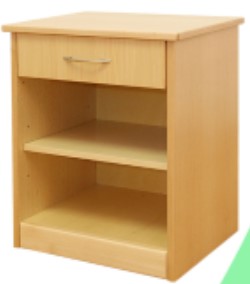 MESA CABECEIRA COM GAVETA E ESTANTE
